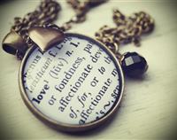 The Meaning of... Pendant "Love" or "Friend" in Antiqued Brass or Silver